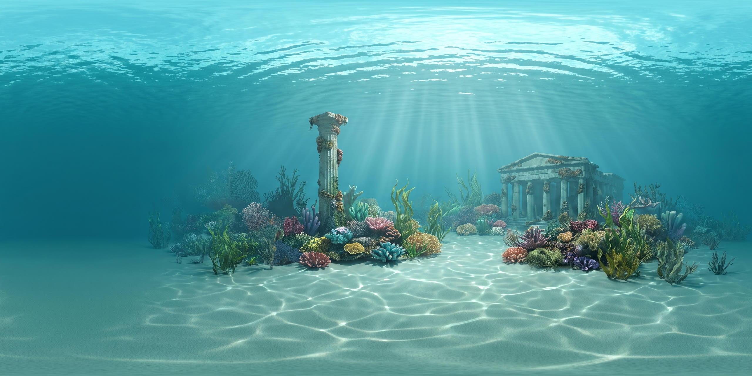 Proyección inmersiva de un acuario dentro del cubo